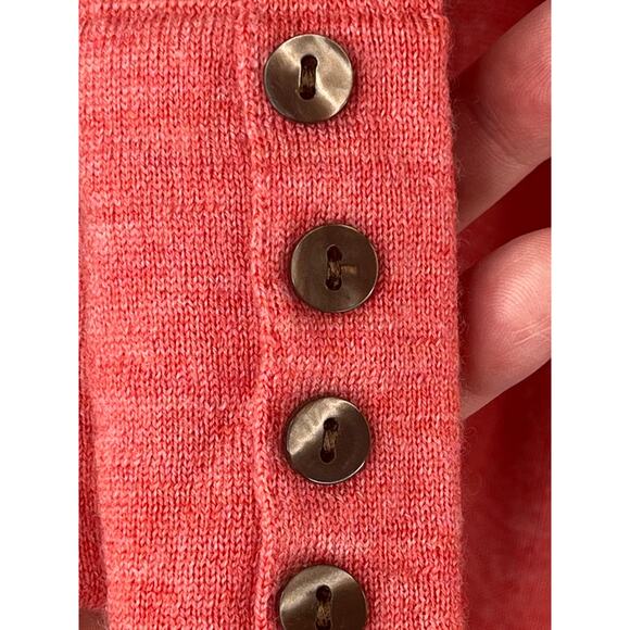 J. Jill Merino Wool 3/4 sleeve tunic sweater in coral, size L, EUC - Picture 5 of 9